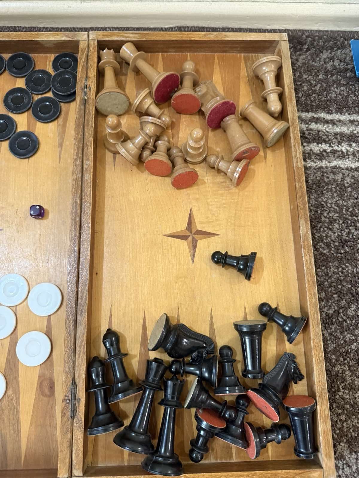 Стара табла/ шах за игра-3бр