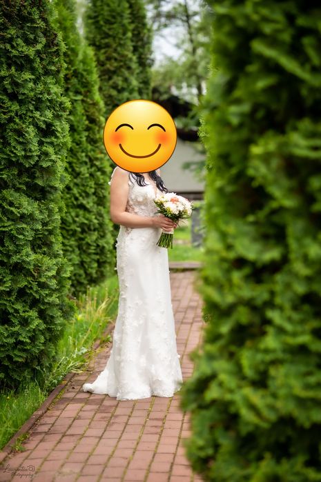 Rochie de mireasa +voal ( nepurtat)