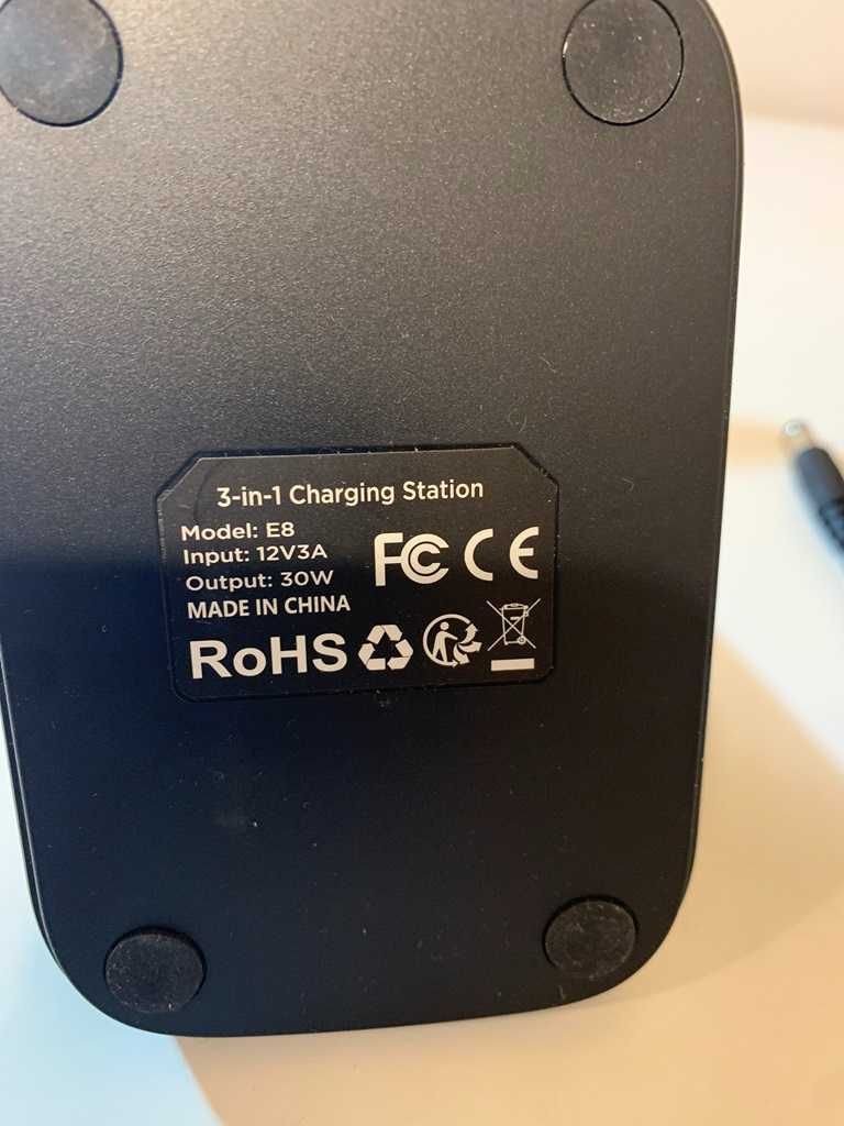 НОВО! VCVS Безжично зарядно 3 в 1 USB C за телефон слушалки часовник