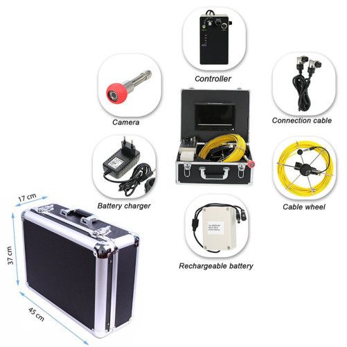 Camera Inspectie video canalizare, 45m, iUni ICT11, Monitor 10 inch