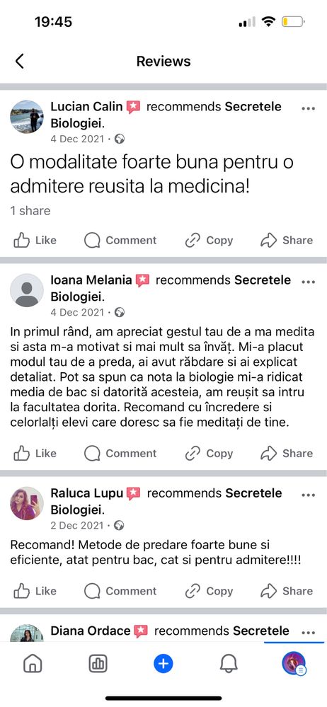 Meditații Biologie Admitere Medicină + Bacalaureat