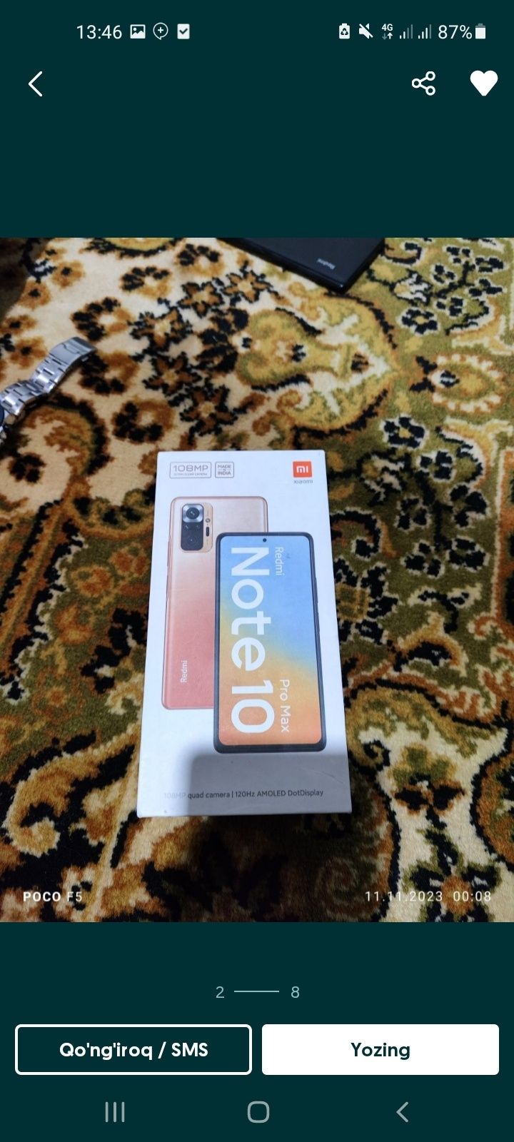 Redmi not 10 pro max sotiladi