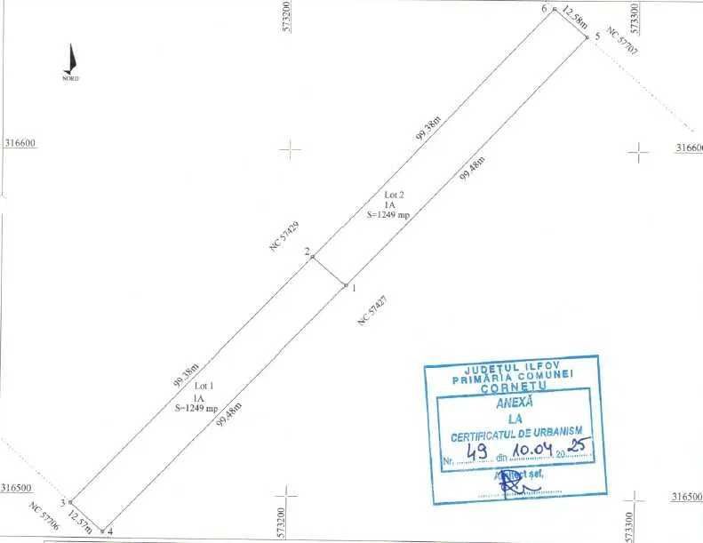 Proprietar - Teren Intravilan - Cornetu - 1.250 mp/lot - Super Oferta