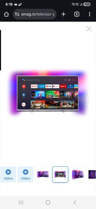 Televizor LED 174cm Philips 70PUS8545 Ambilight