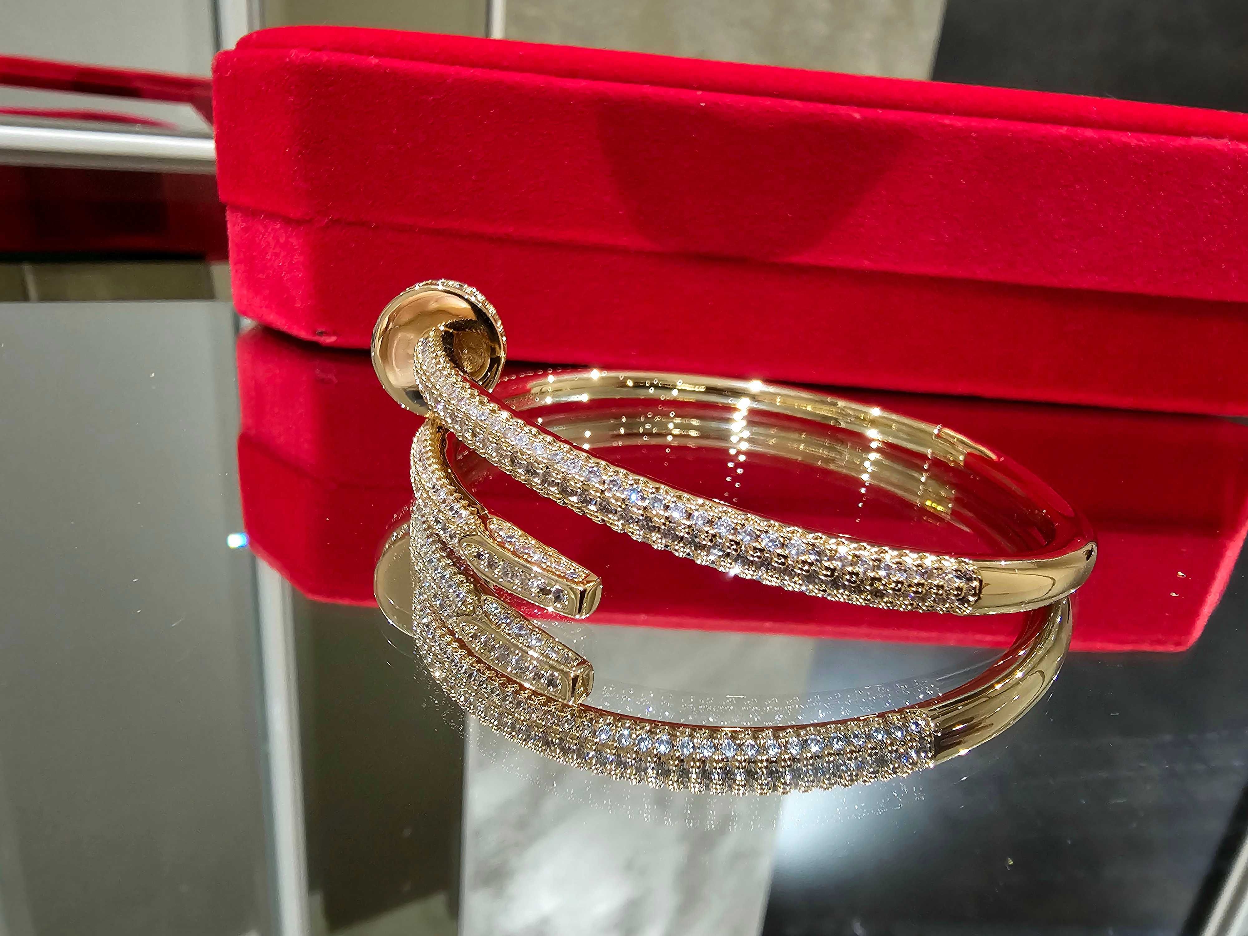 CARTIER Nail Juste un Clou Rose Gold Large Paved Diamonds Гривна Пирон