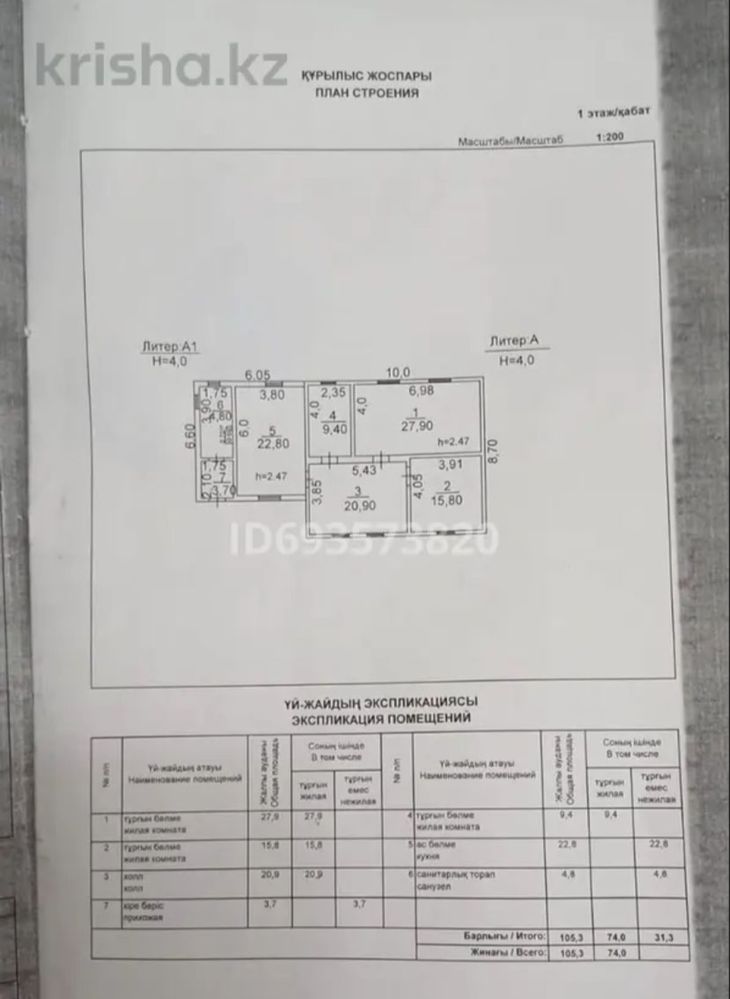 Уй сатылады Шу каласы район сагзавот бурынгы патхоз