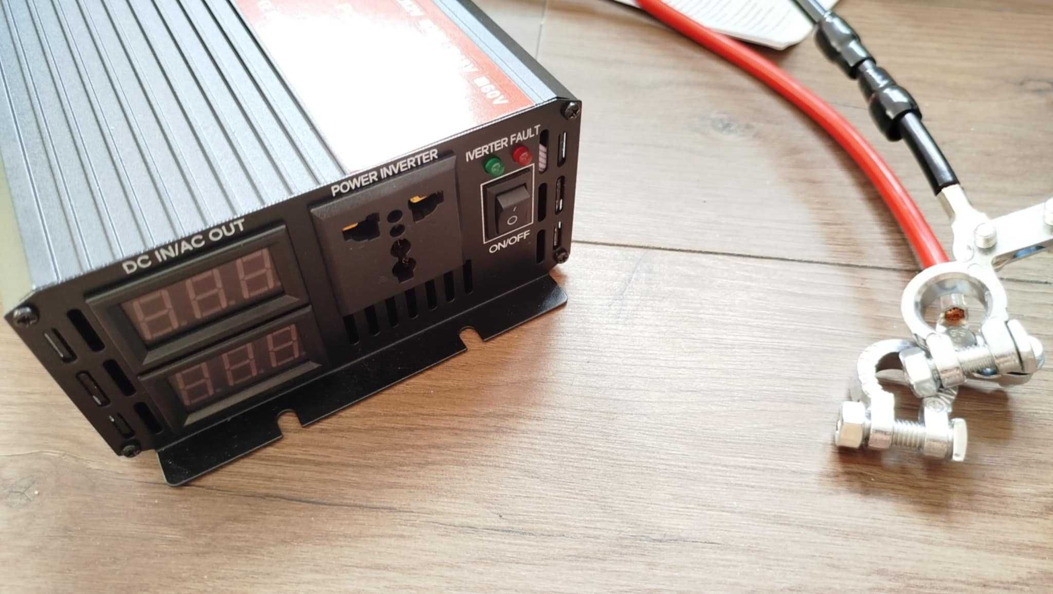Инвертор чиста / пълна синусоида 3000w + интелигентно зарядно 8А