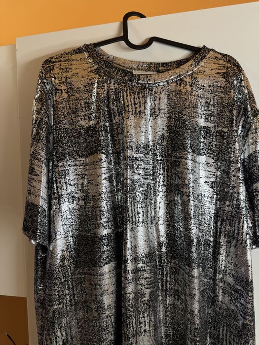 Туника-тип тениска в сребристо