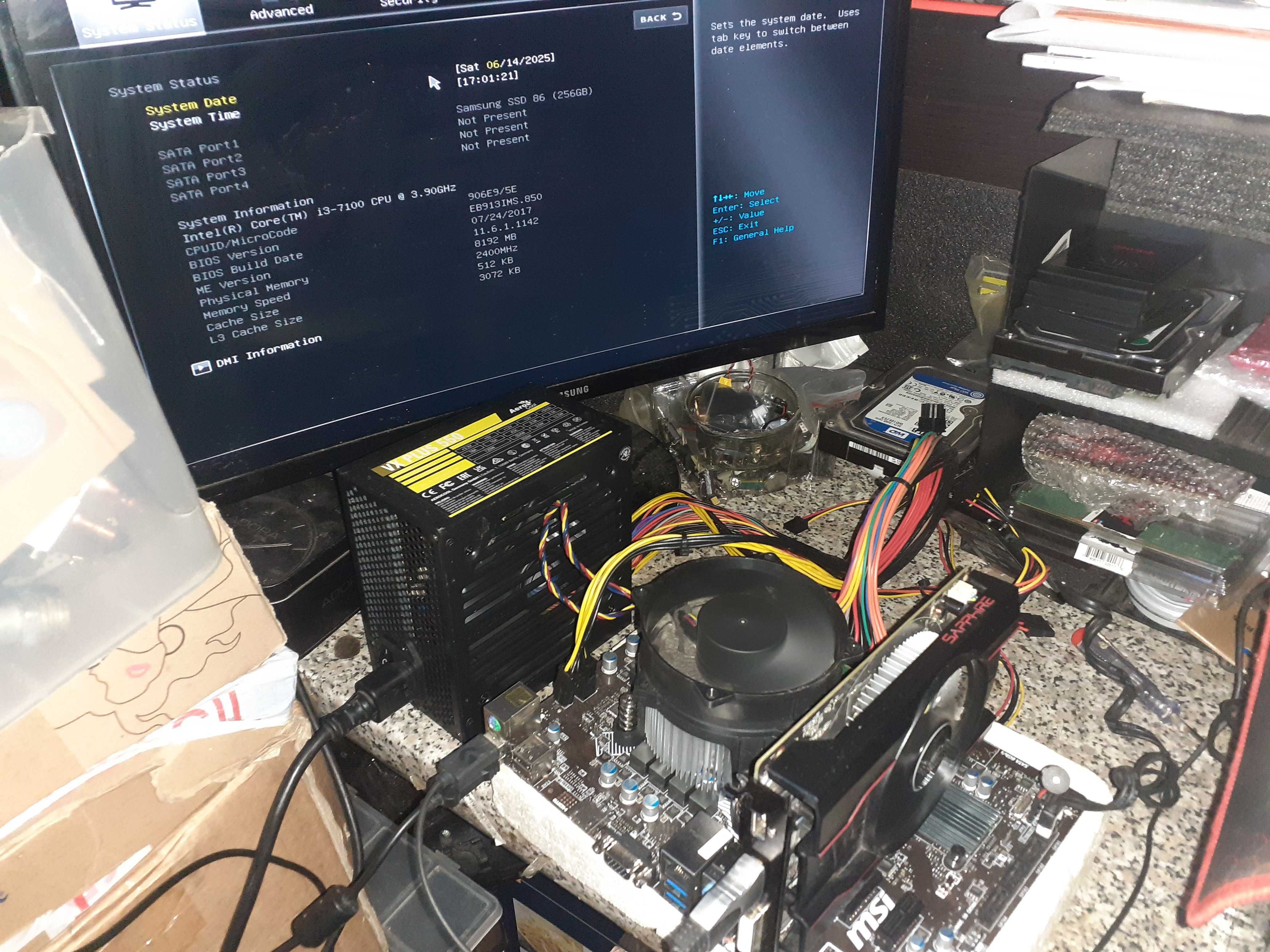 Kit gen 7, Core i3 7100 + placa  MSI H110 , suporta i7 7700