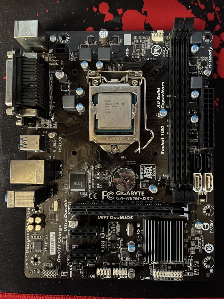 Kit I5 4590 + Placa de baza H81M-DS2 + 4GB Ram