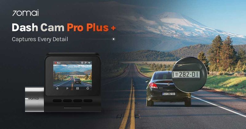 70mai Видеорегистратор Dash Cam Pro Plus+ Set A500S-1, Rear Cam incl.