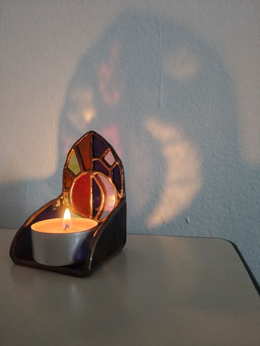 Suport lumânare vitraliu