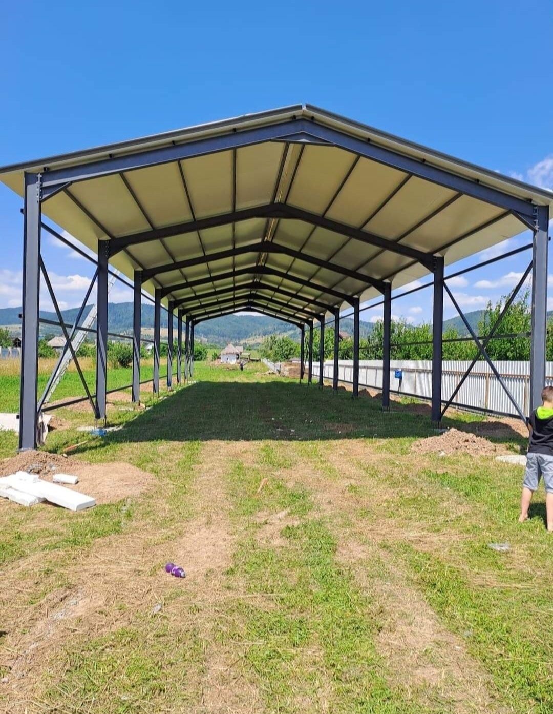 Vand hala pe structura metalica