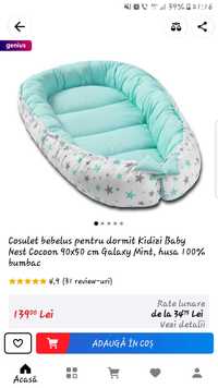 Cosulet + perna - pentru dormit Kidizi Baby Nest Cocoon