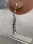 Cercei aur 18 k, diamante si perla