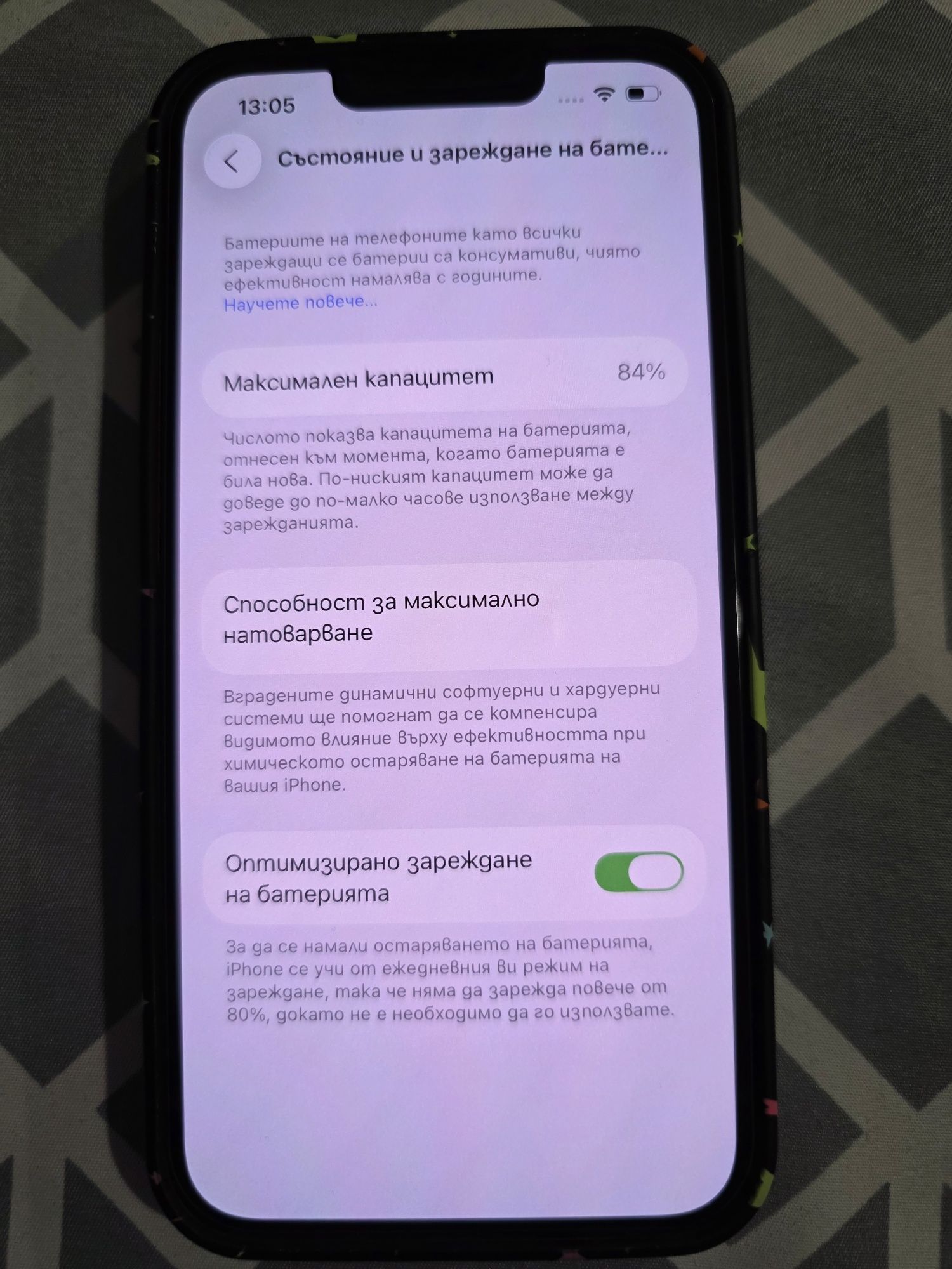 Phone 14 / 256 GB / iOS 26 / Отлично състояние