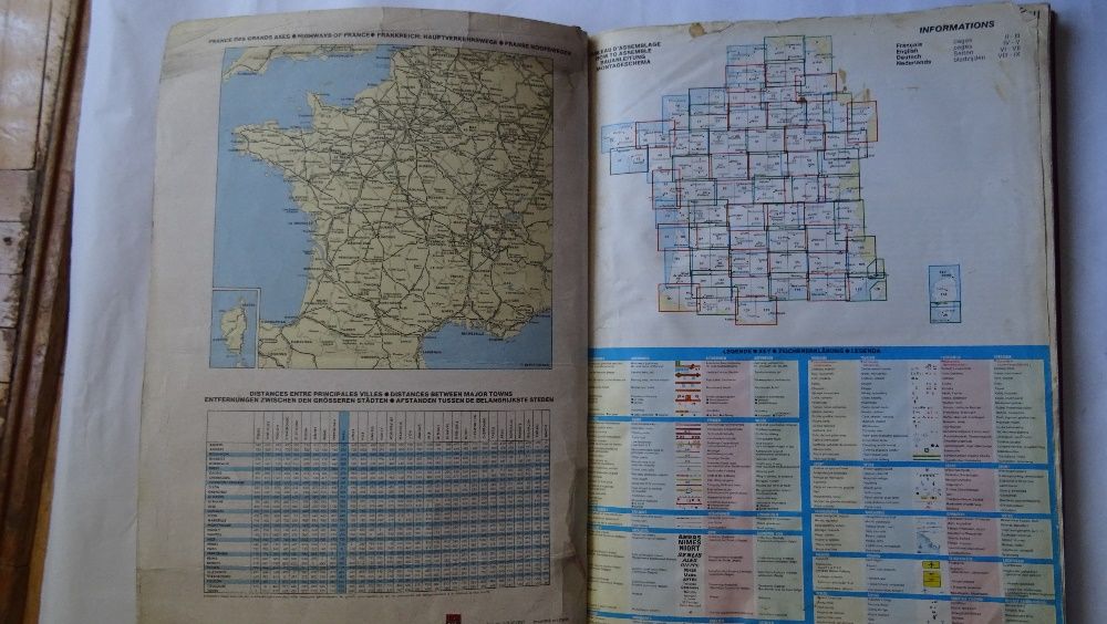 Atlas rutier Franta, Belgia, Luxemburg (format mare) scara 1:250000