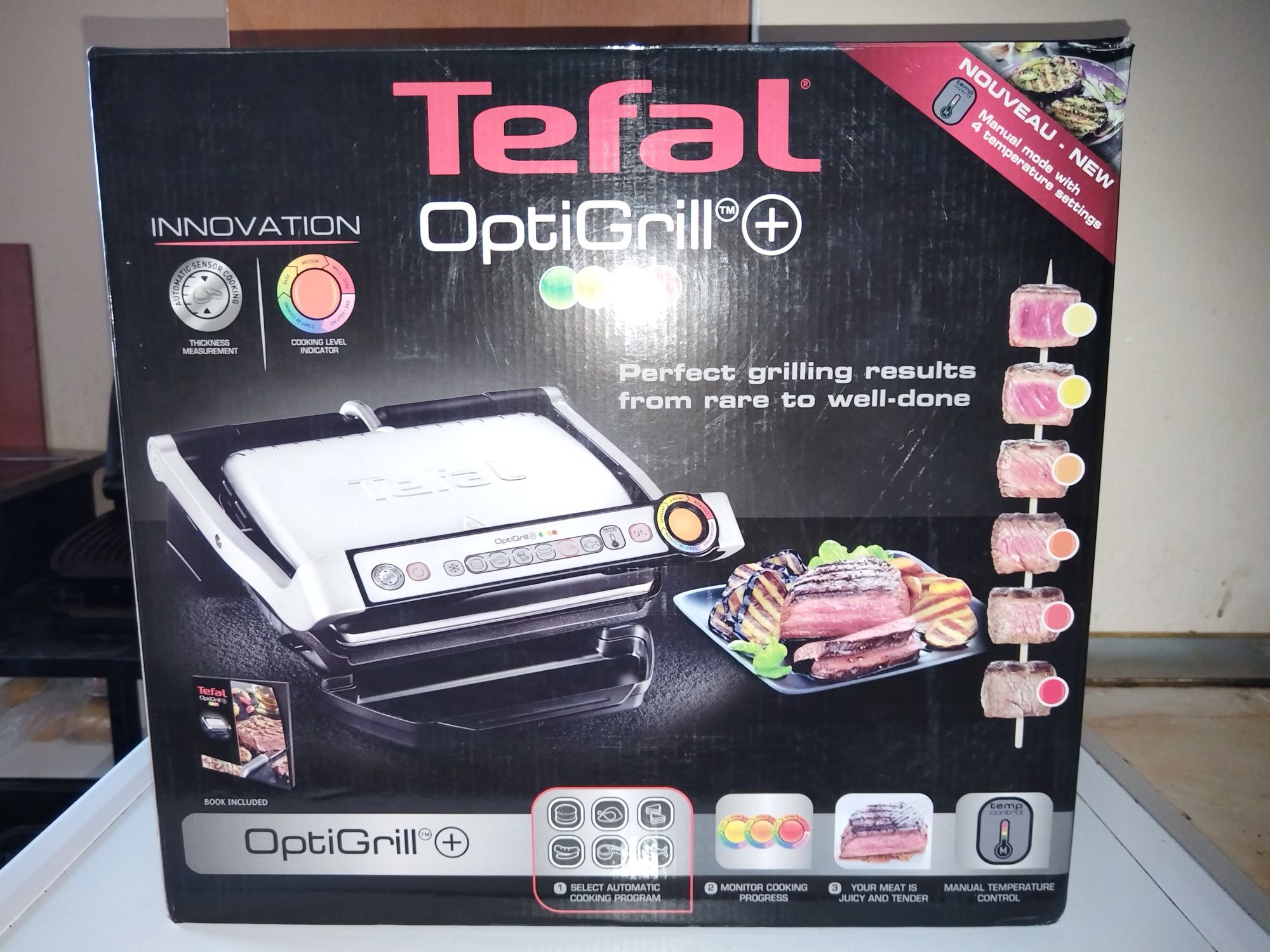 OptiGrill+, Мултифункционален Грил GC712D34, 6 Програми