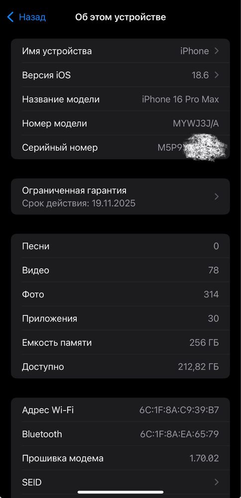 iPhone 16 Pro Max 256 GB