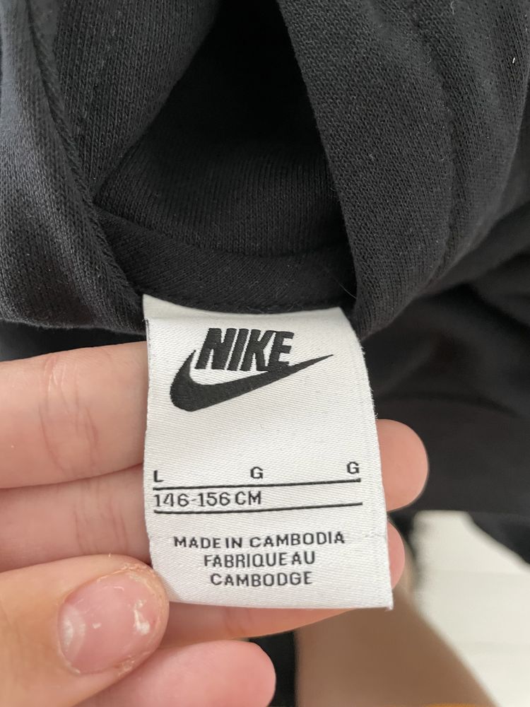 Hanorac Nike crop cu logo auriu