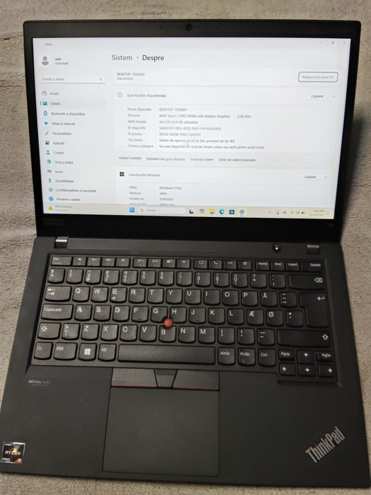 Lenovo T14 gen2 ,ryzen 5 pro 5650u,16gb ddr4 ,ssd 256nvme ,14 inch fhd