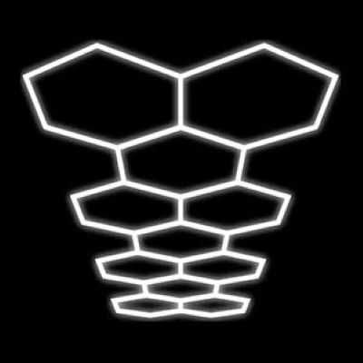 11 hexagoane led honeycomb 325 x 235 - optional suspendat sau cu rama