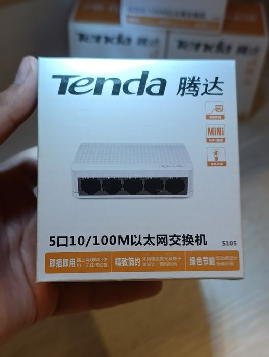 Сетевой свитч Tenda S105 — 5 портов, 100 Мбит/с, новый