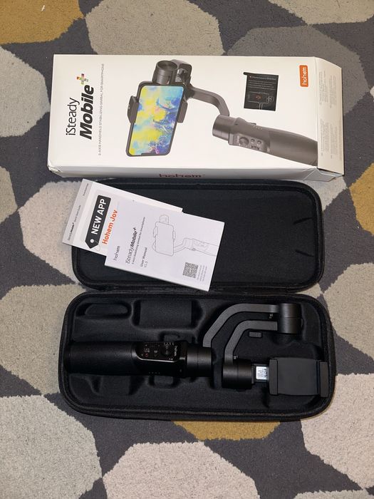 Hohem iSteady Mobile+ – gimbal 3‑axe pentru smartphone + cutie