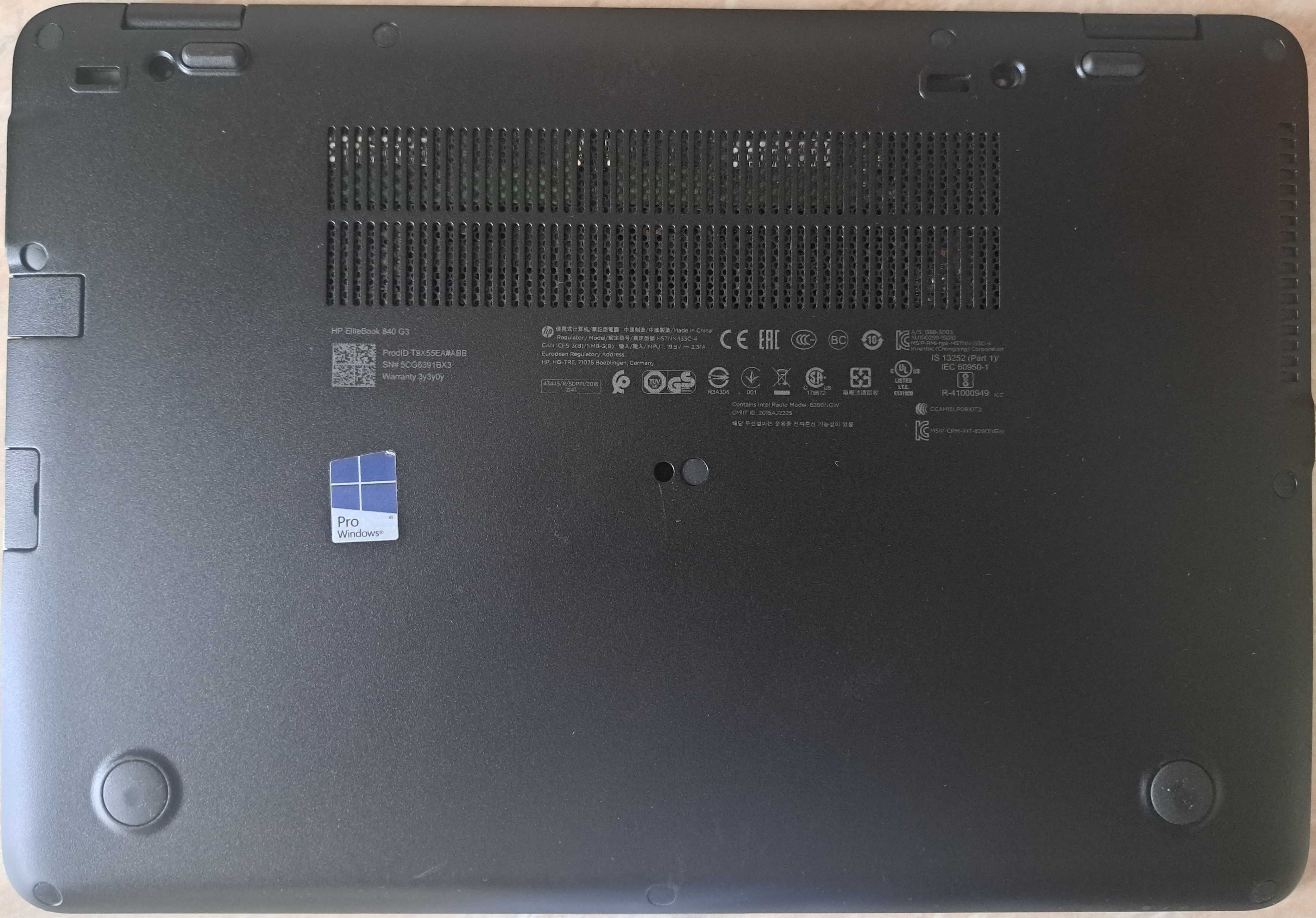 Hp 840 G3 ssd m.2 240gb, hdd 500gb, ram 16gb