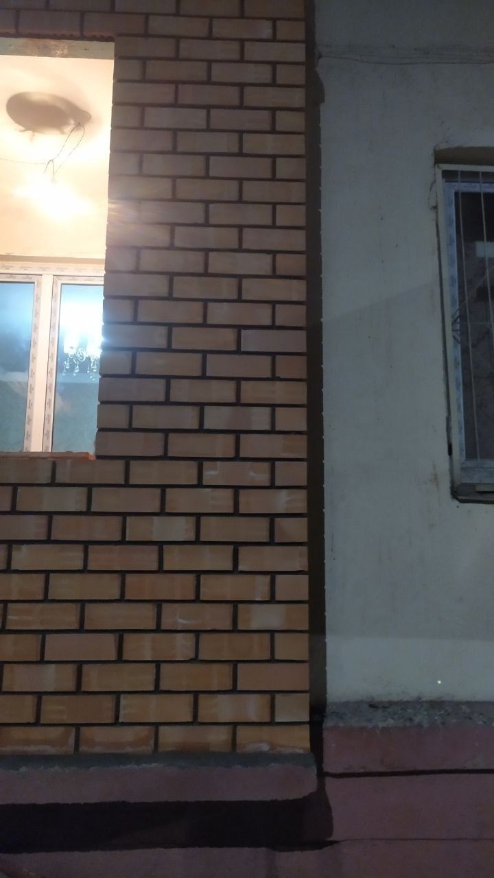 Кладка балкон . Balkonga g'isht teramiz