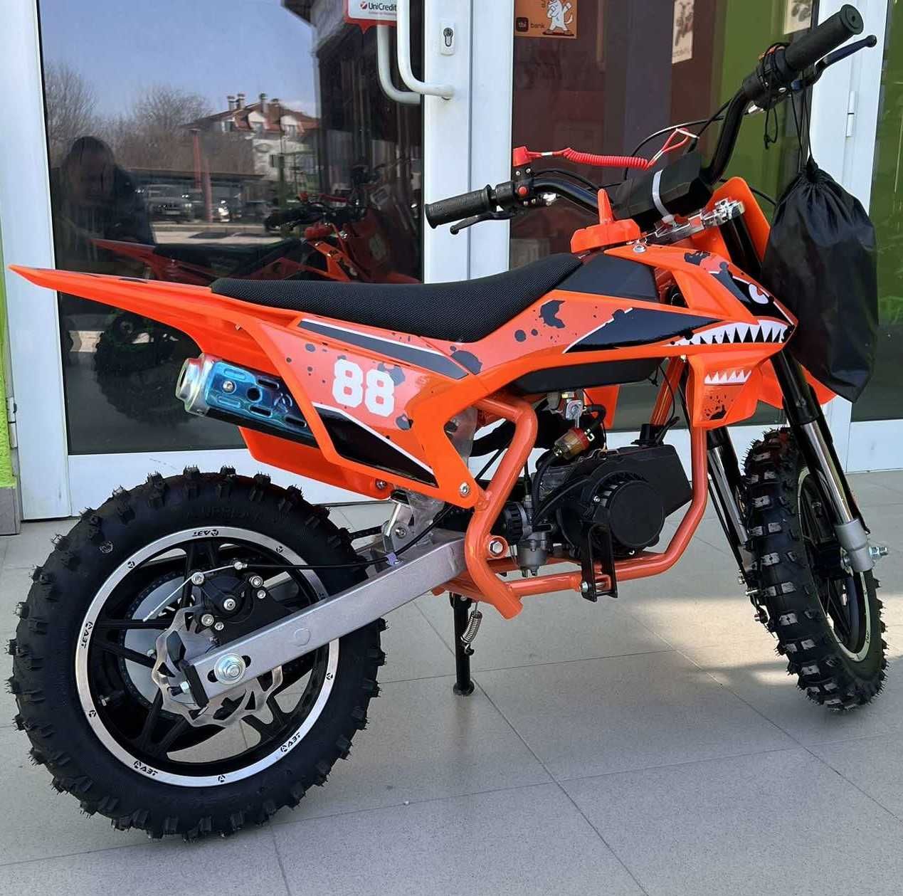 Детски бензинов кросов мотор, DIRT BIKE, 50cc, двутактов двигател