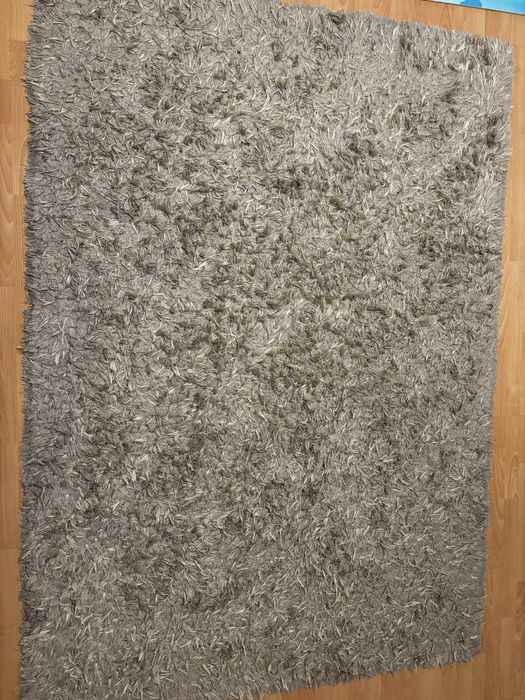 Covor cu fir lung bej/crem