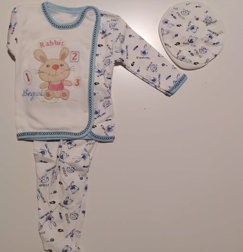 Дрешки за БЕБЕ  от 3 части - синьо