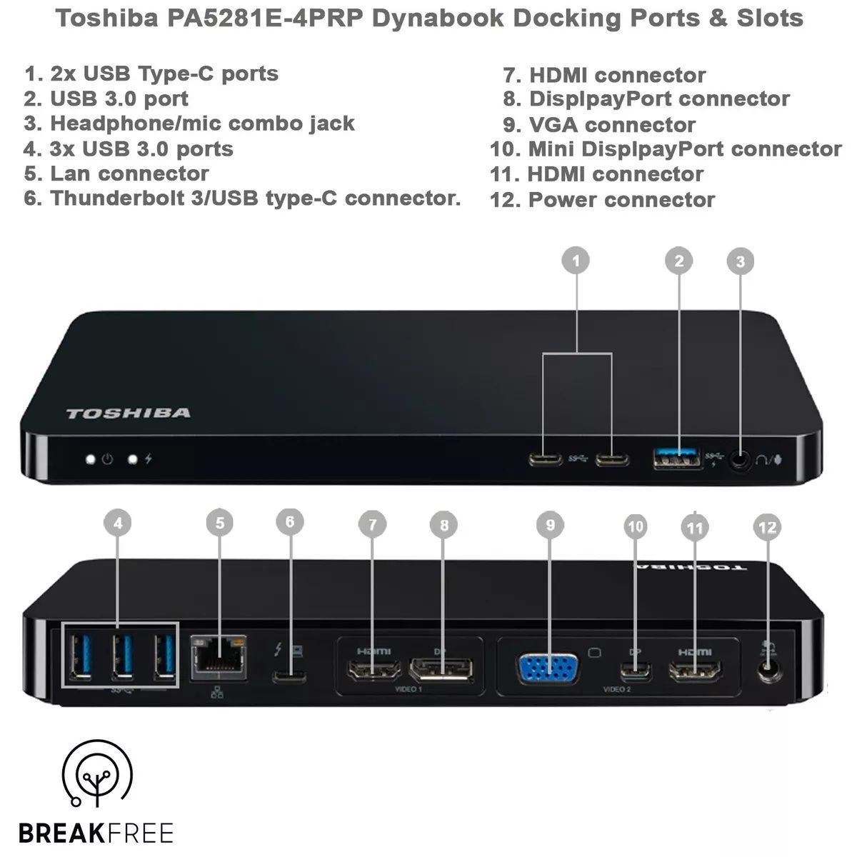 Toshiba Docking Station Thunderbolt 3