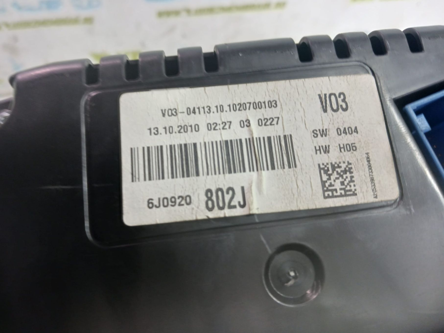 Ceasuri  bord 6J0920802J Seat Ibiza 4 6J [2008 - 2012] 1.2 tdi CFW