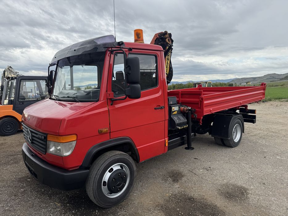 Mercedes Vario 815 basculabil trilateral, macara !