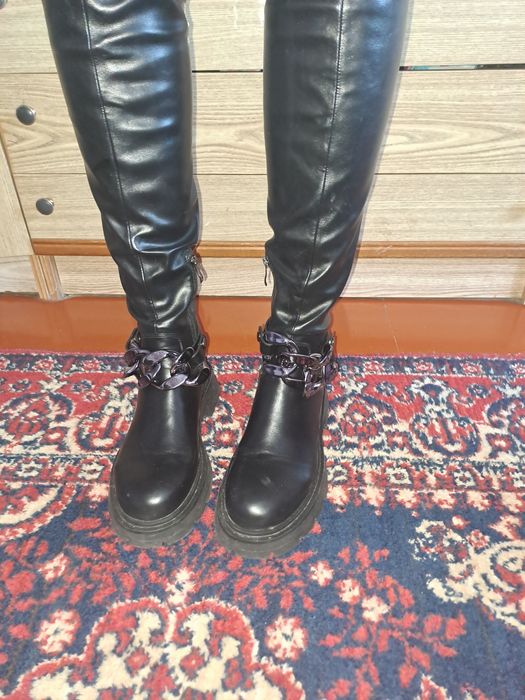 Сапоги ботфорты новые