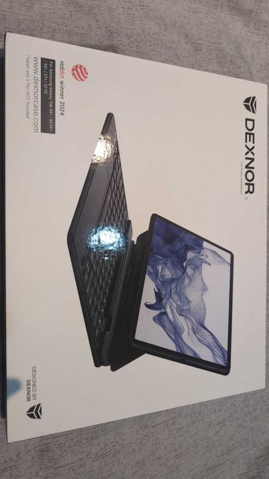 Husa tableta cu tastatura, Dexnor Samsung Galaxy Tab S9+/S8+/S7+/S7 FE