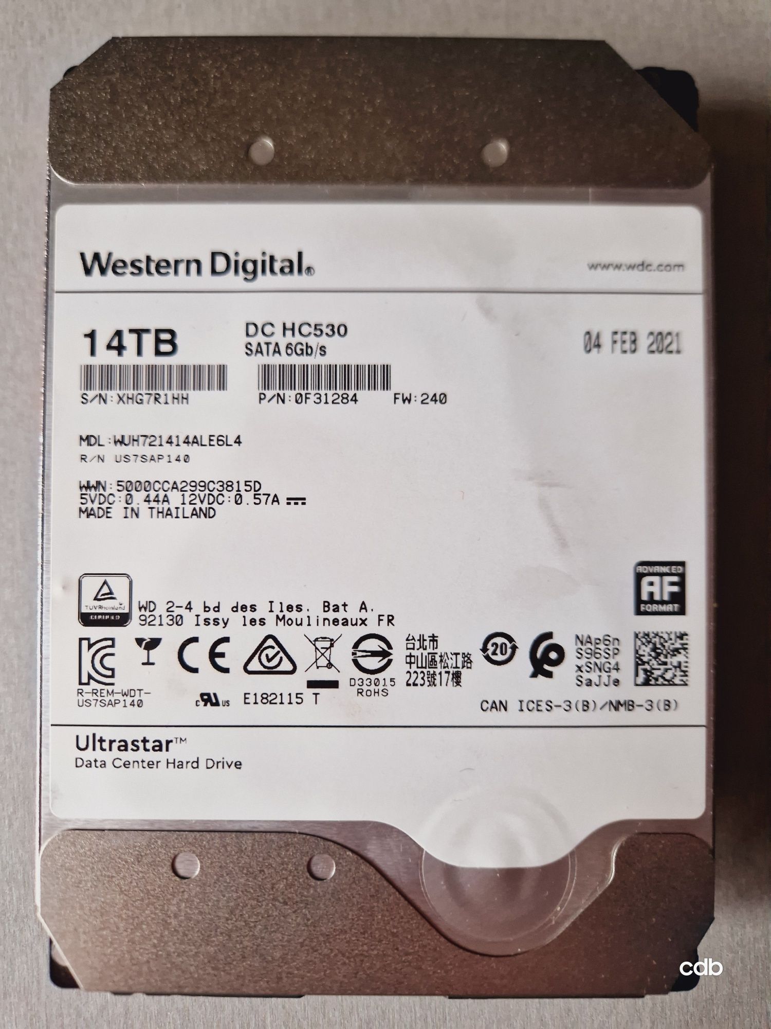 Твърд диск HDD 14TB Western Digital