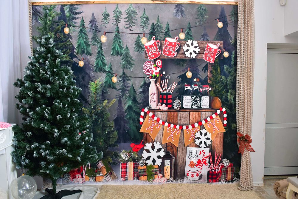 Красиви  новогодишни фонове   с много ярки цветове