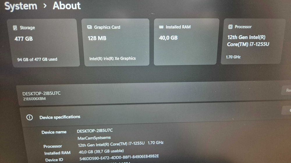Lenovo ThinkPad E15 Gen 4 i7-1255U/40GB DDR4/512GB SSD NVMe