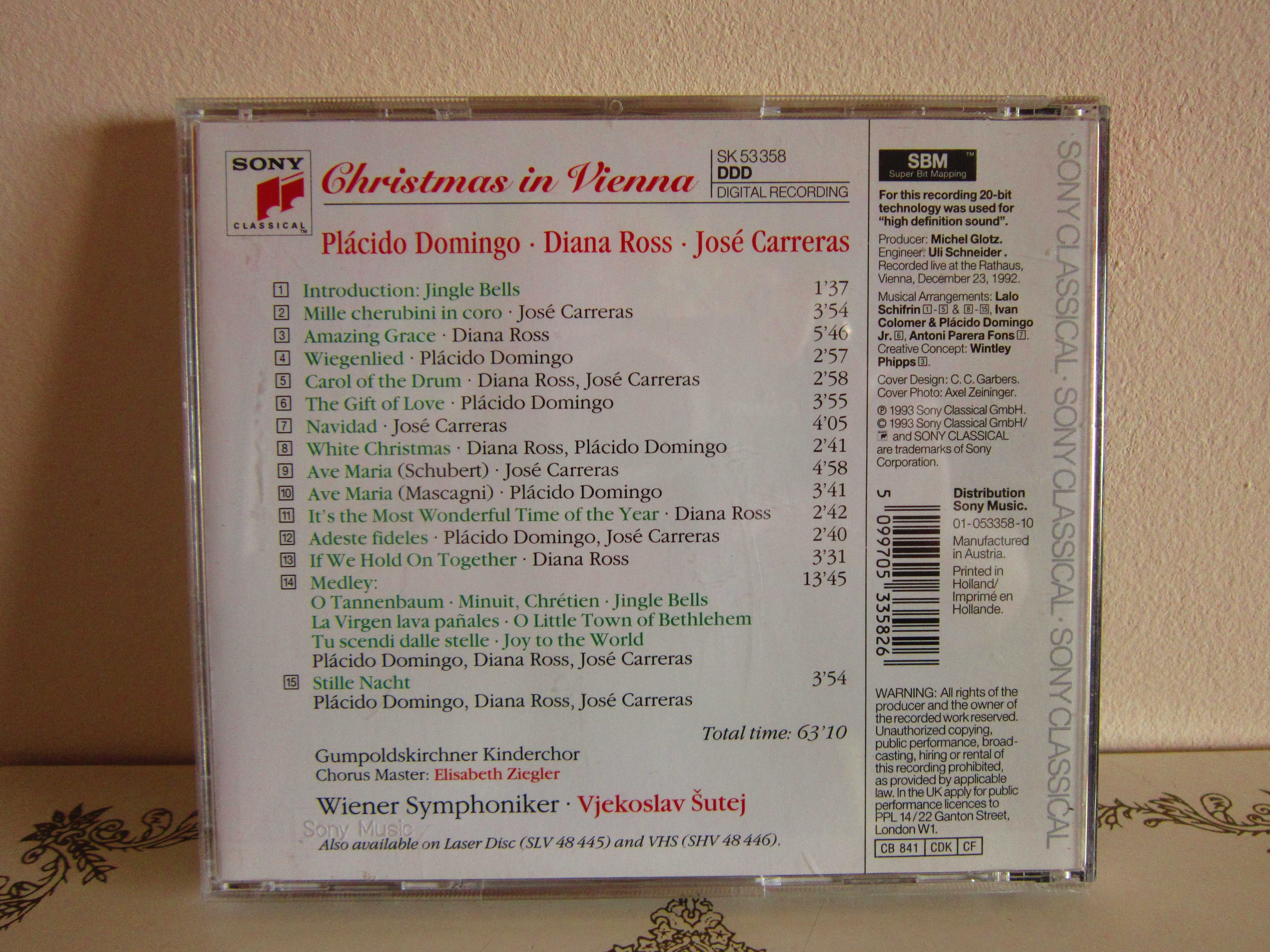 cd Christmas In Vienna -Diana Ross, Placido Domingo, Jose Carreras '93