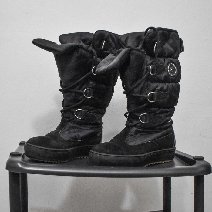 Cizme J-Tex negre cu puf