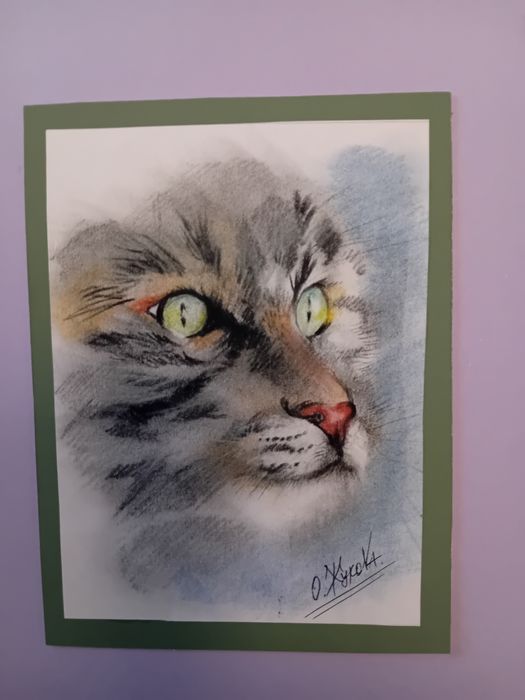 Серия " Дикие кошки"" .  Пастель