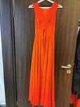 Rochie rosie de ocazie cu bretele X la spate XS/S