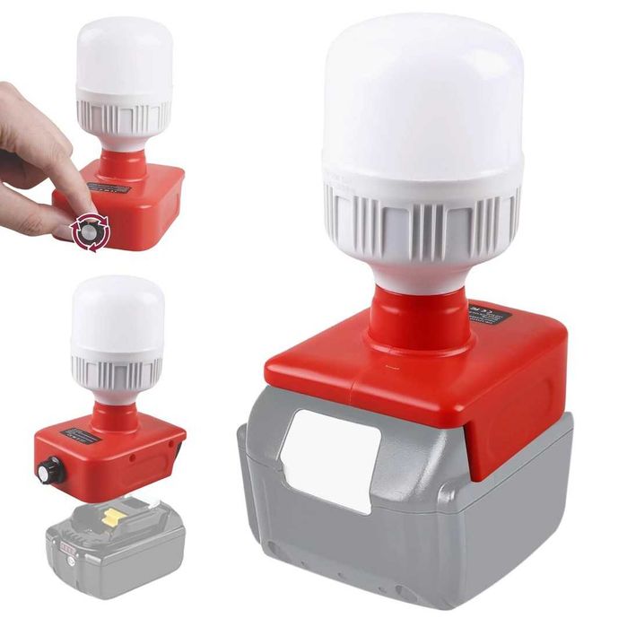 Lampă fără fir pentru baterie Einhell de 18V, lanternă de lucru de 12W