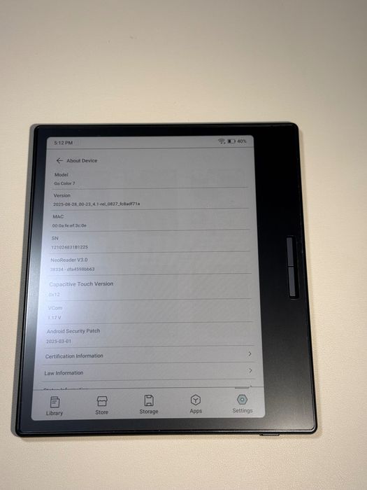 Onyx BOOX Go Color 7 - E-reader Color Kaleido 3, 64GB, Android