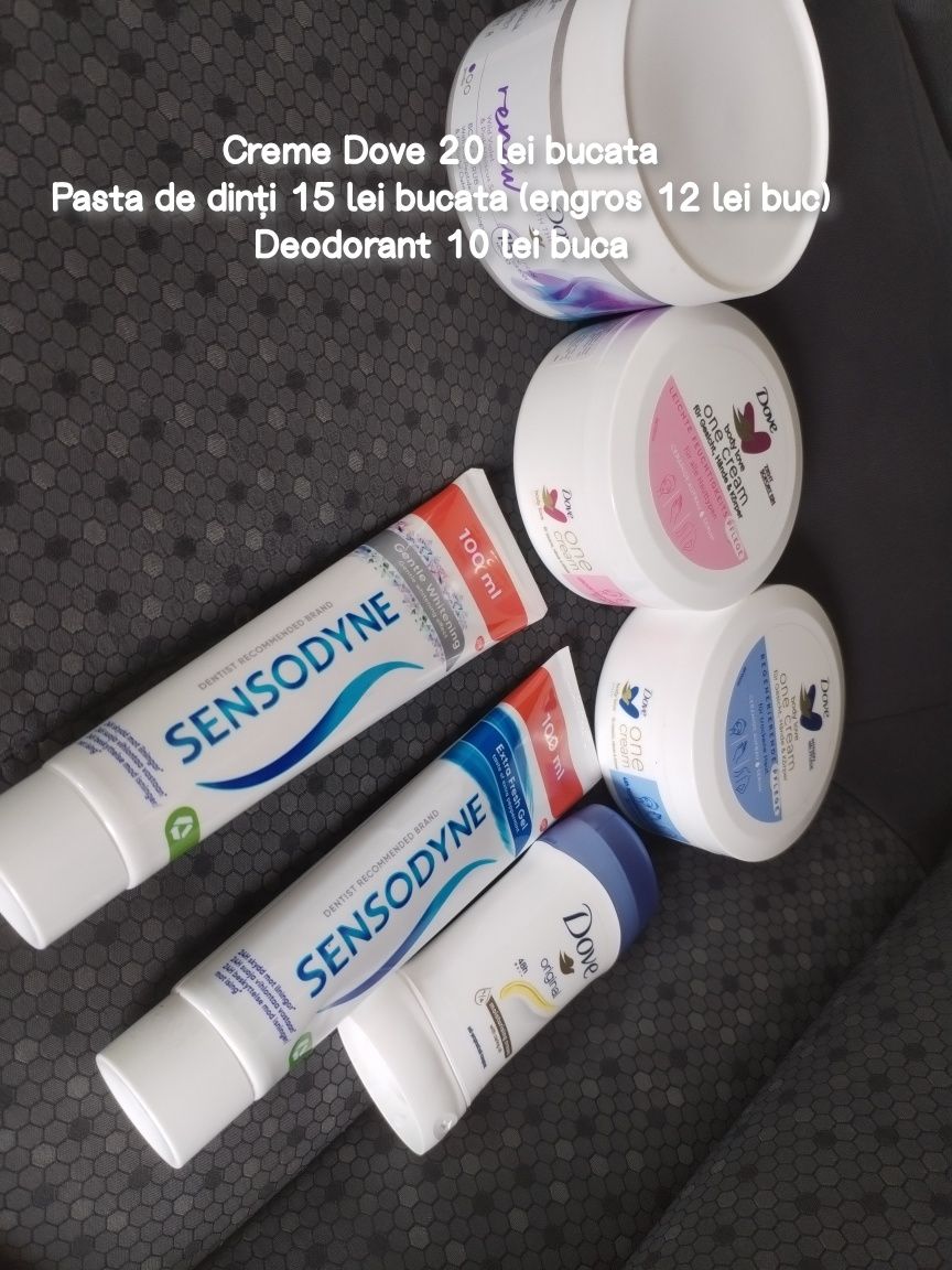 Paste de dinți,creme,sampoane