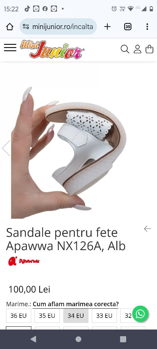 Sandale fetițe mărimea 24