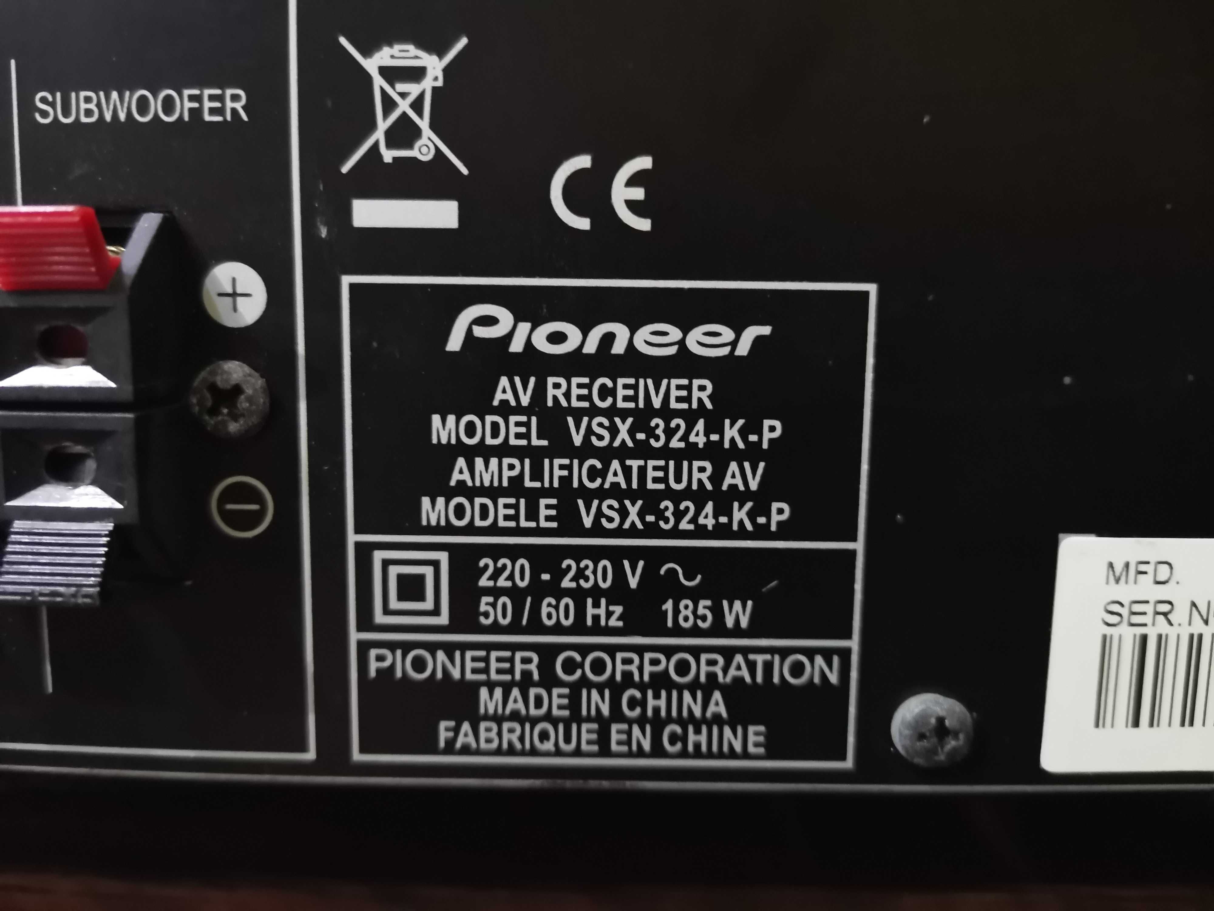 Pioneer av receiver vsx 324 /528